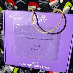 Colored Organics Purple King Sheet Set